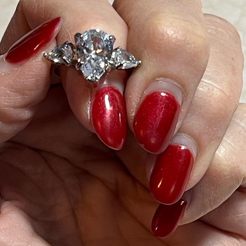 Sparkle Allure 14 KT Plated Genuine Crystal Ring ~Size 7